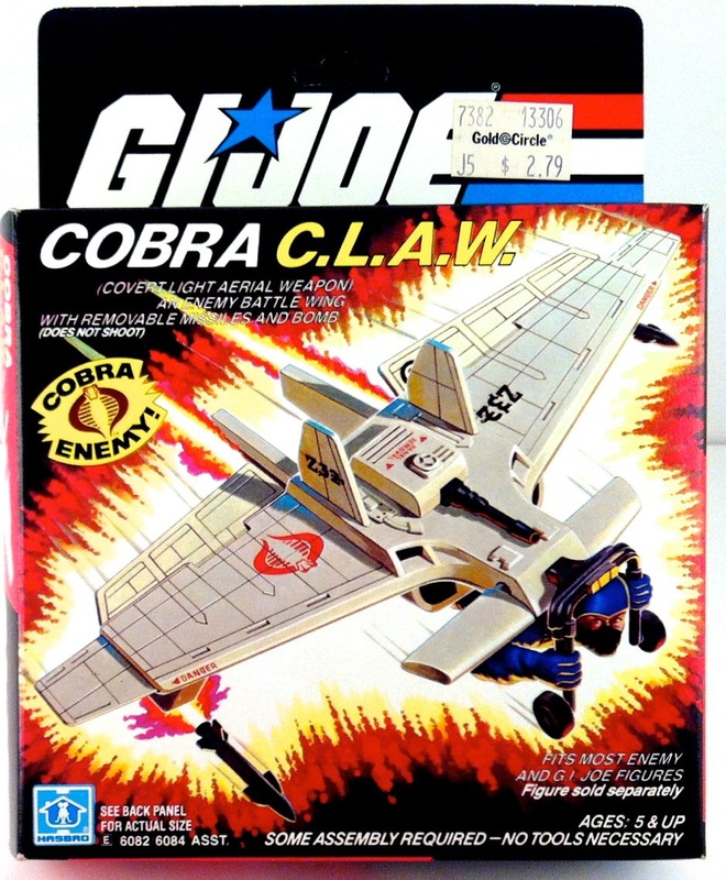 G I Joe ARAH vintage piece/part Cobra Claw Aileron Wing 
