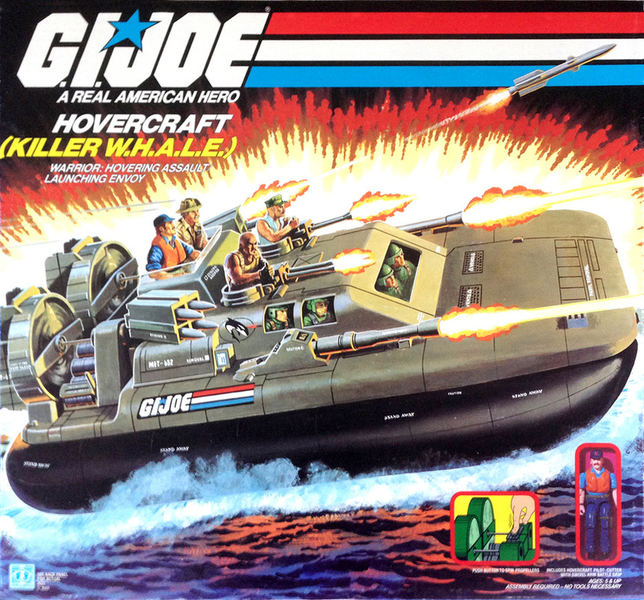 GI Joe Killer W.H.A.L.E Hovercraft RIGHT ENGINE COVER Vtg part 1984 whale g.i