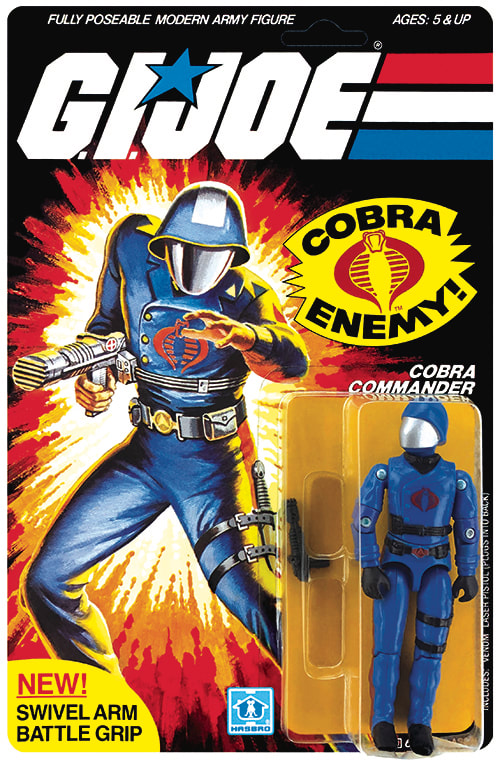 Hasbro Cobra Commander Action Figure for sale online swivel-arm battle grip 