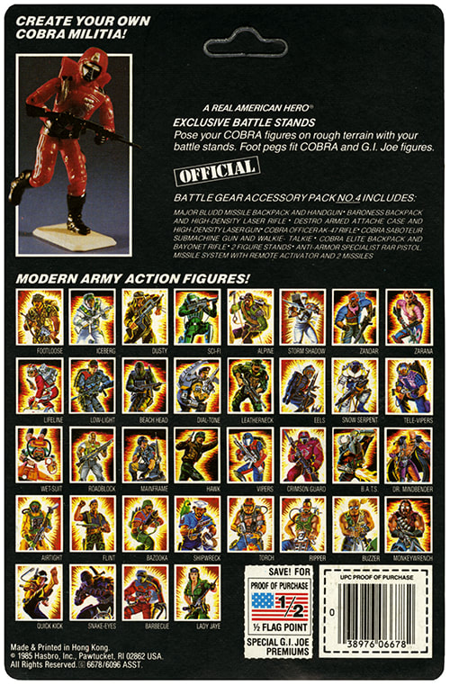 1986 Hasbro GI Joe Accessory Pack #4 Cobra Trooper Gun Used 