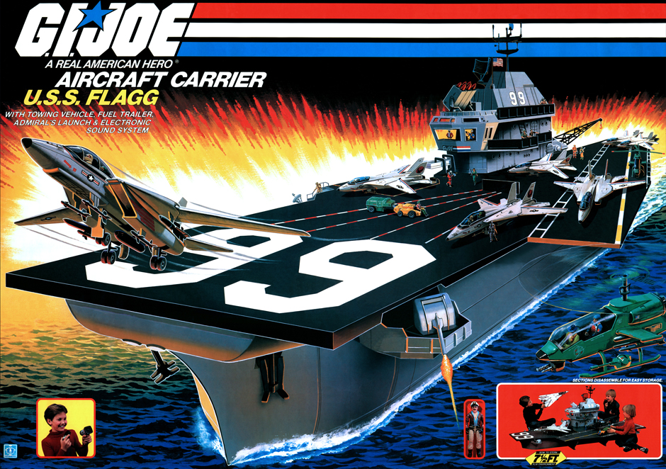 GI Joe USS FLAGG Fan Tail Rail Custom 3d Printed USA QUALITY TRUSTED SELLER 