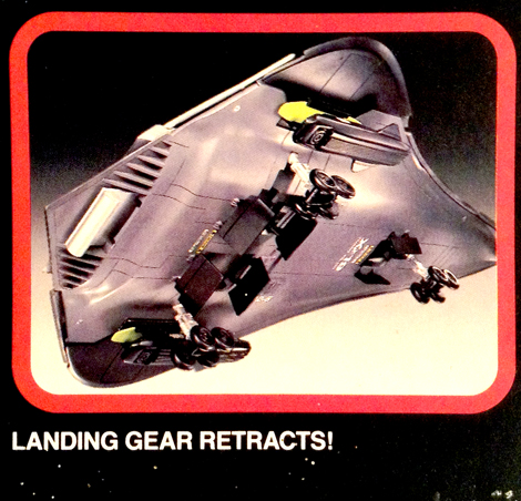 GI Joe Vehicle Phantom X-19 Rear Landing Gear Middle Cover 1988 Original Part 