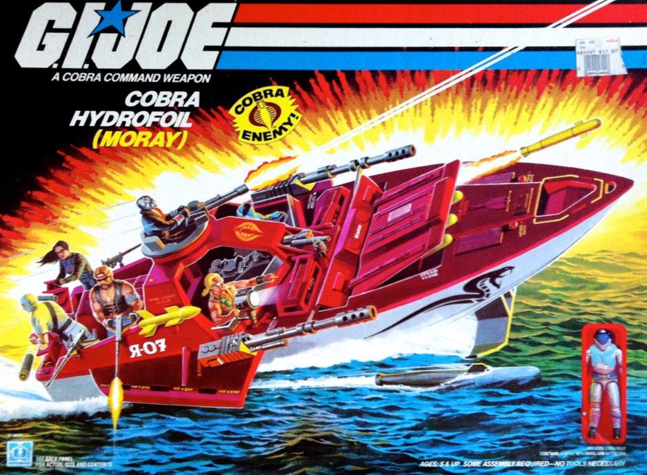 GI Joe Vehicle  PART 1985 Cobra Moray Hydrofoil        Windshield Deck Gun