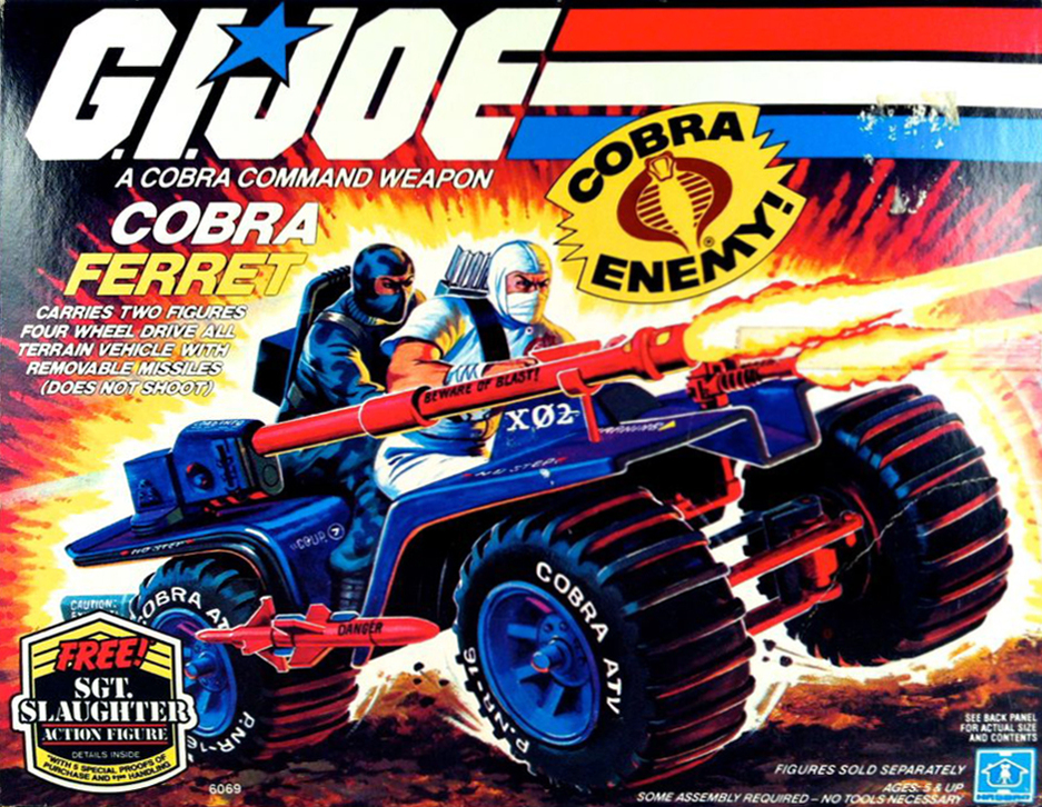 VINTAGE 1985 Hasbro GI Joe Replacement Parts-Cobra Ferret ATV Cannon