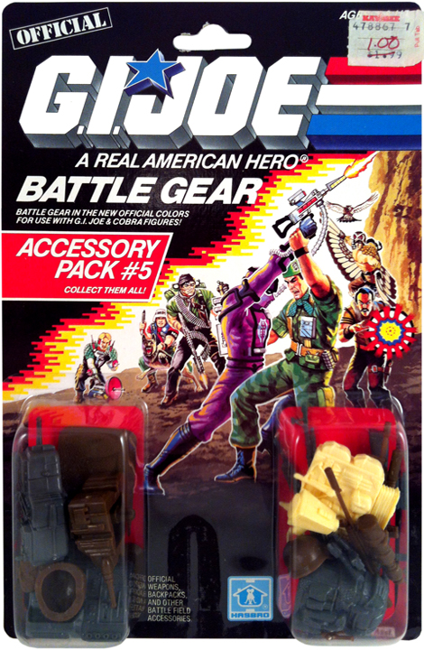 GI Joe Weapon Roadblock Backpack from Battle Gear 1984 Original Figure Accessory 