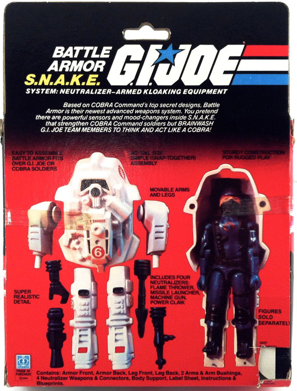 1983 GI Joe Cobra S.N.A.K.E SNAKE Body Armor Hand Attachment Weapons Connector 