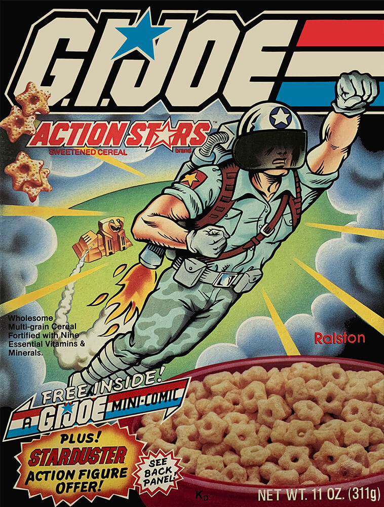 Action Stars Duke FRIDGE MAGNET cereal box gi joe 