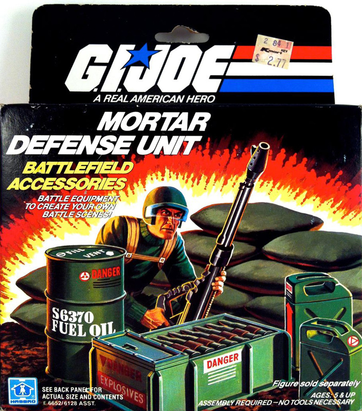 GI Joe VEHICLE PART 1984 Mortar Defense Unit      Gas Can with Stickers 
