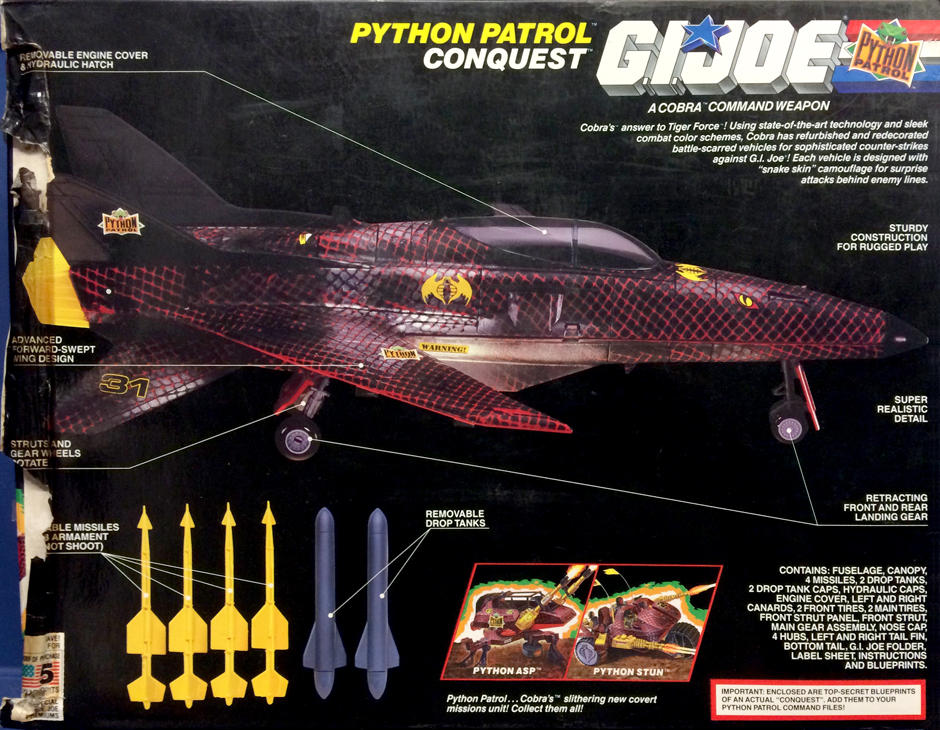 GI Joe Vehicle Conquest X-30 or Python Conquest Missile 1986 Original Part 