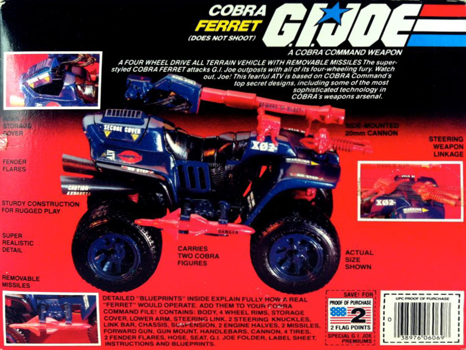 1985 G.I Joe Cobra Ferret Link Bar 