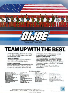 1984 Hasbro Trade Advertisement